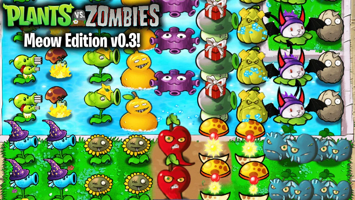 Plants vs. Zombies — Meow Edition v0.3: nuevas plantas, zombies y mapas