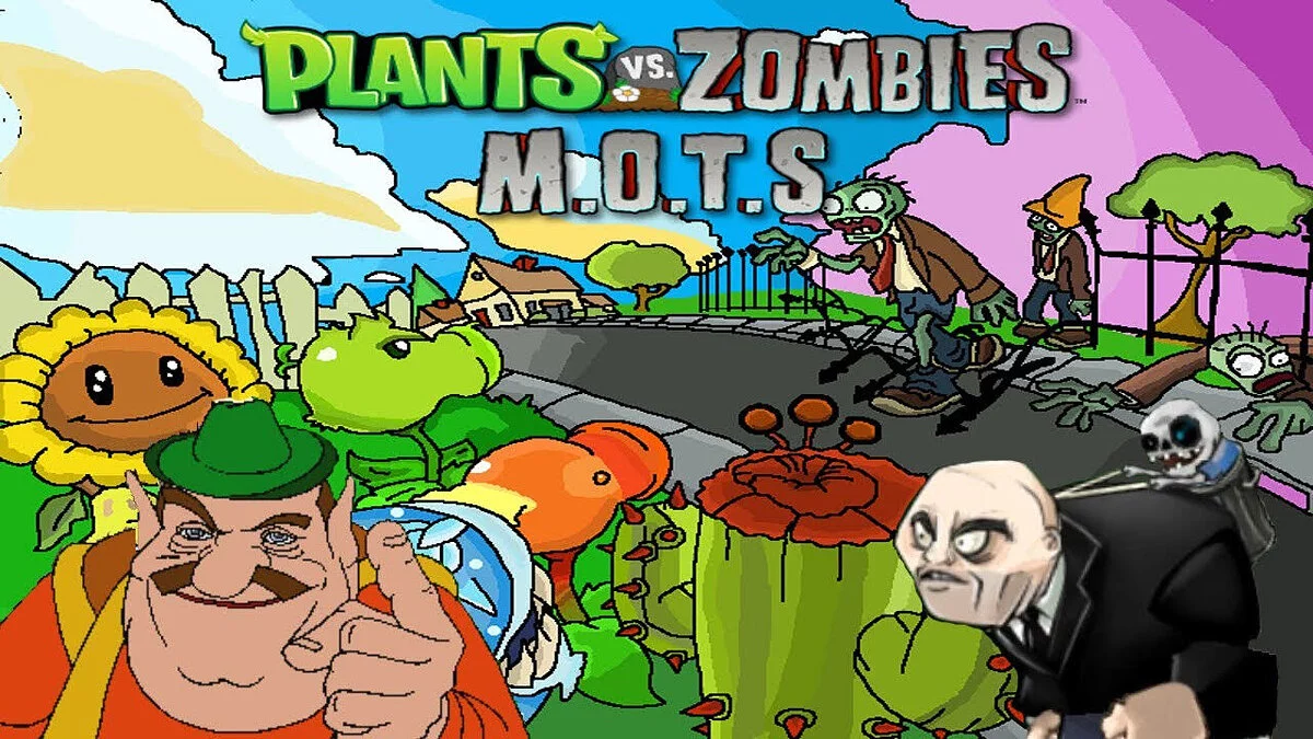 Plants vs. Zombies — Mod M.O.T.S v1.2.1: nueva jugabilidad, gráficos, música, plantas y zombies