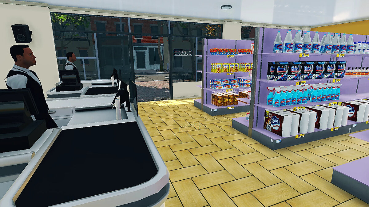 Supermarket Simulator — Wooden parquet floors