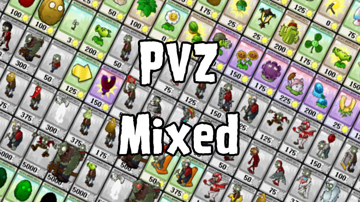 Plants vs. Zombies — PVZ Mixed 2.06.03.014 (PP1002) - hardmode with new plants and mini-games