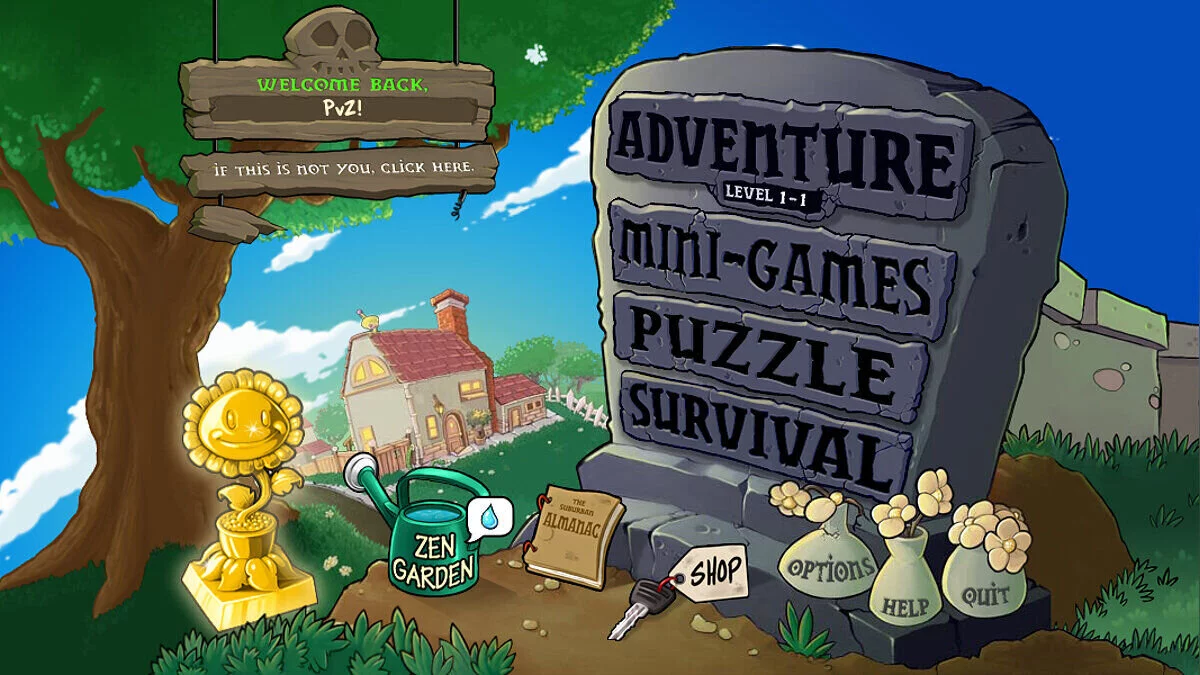 Plants vs. Zombies — PvZWidescreen - widescreen format 16:9