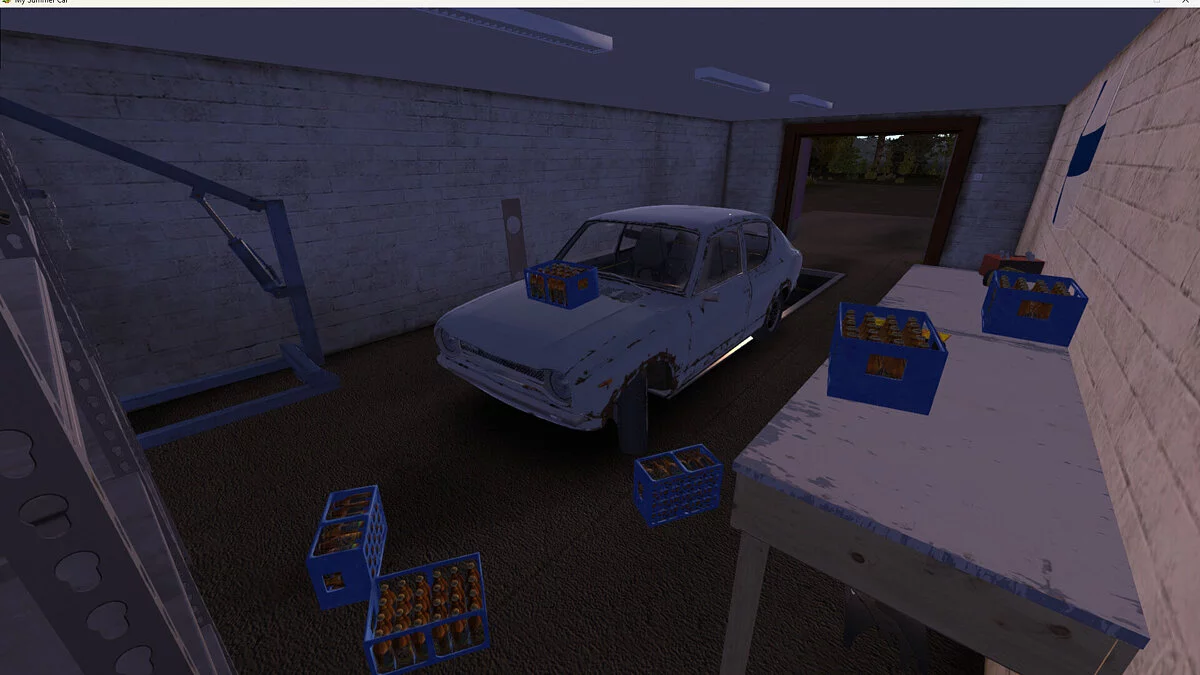 My Summer Car — Стоковая Satsuma, много пива, в гараже есть всё
