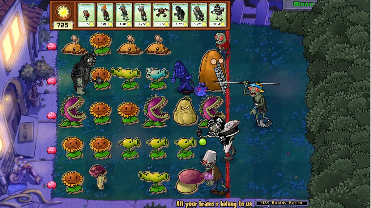 Plants vs. Zombies — The Giga Mod Deluxe — мод, увеличивающий здоровье зомби вдвое v1.3