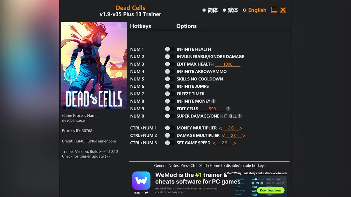 Dead Cells — Trainer (+13) [1.9 - 35]