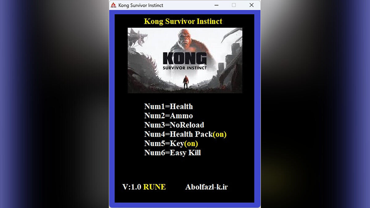 Kong: Survivor Instinct — Trainer (+6) [1.0]