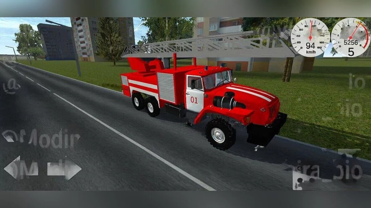 Simple Car Crash Physics Sim — Ural 4320 firefighter