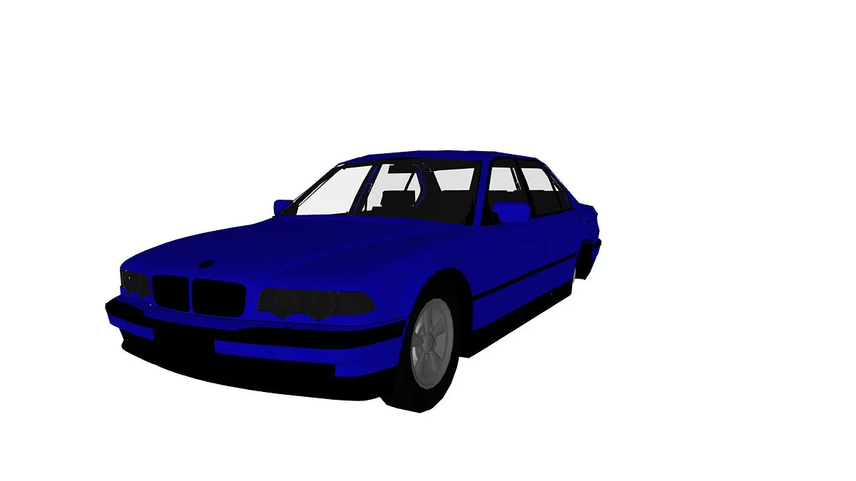 Simple Car Crash Physics Sim — BMW 750L