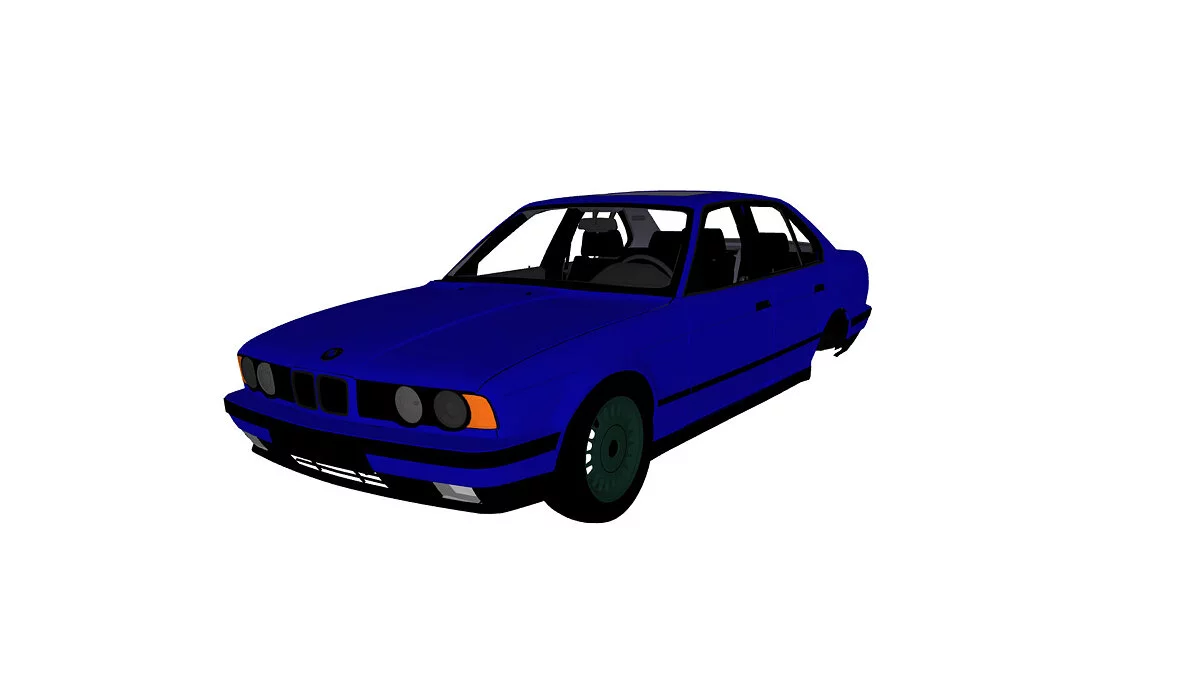 Simple Car Crash Physics Sim — BMW E34 520i