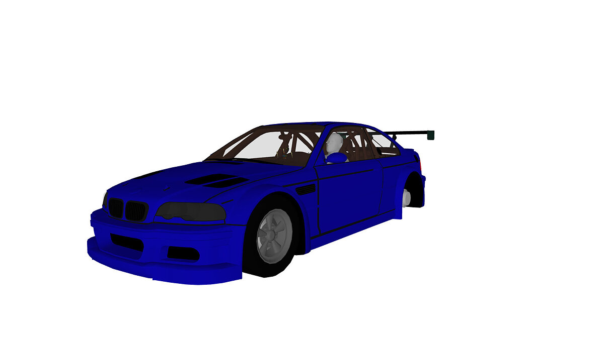 Simple Car Crash Physics Sim — BMW M3 E46 GTR