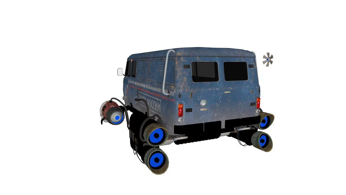 Simple Car Crash Physics Sim — Футуристичний літаючий УАЗ-452