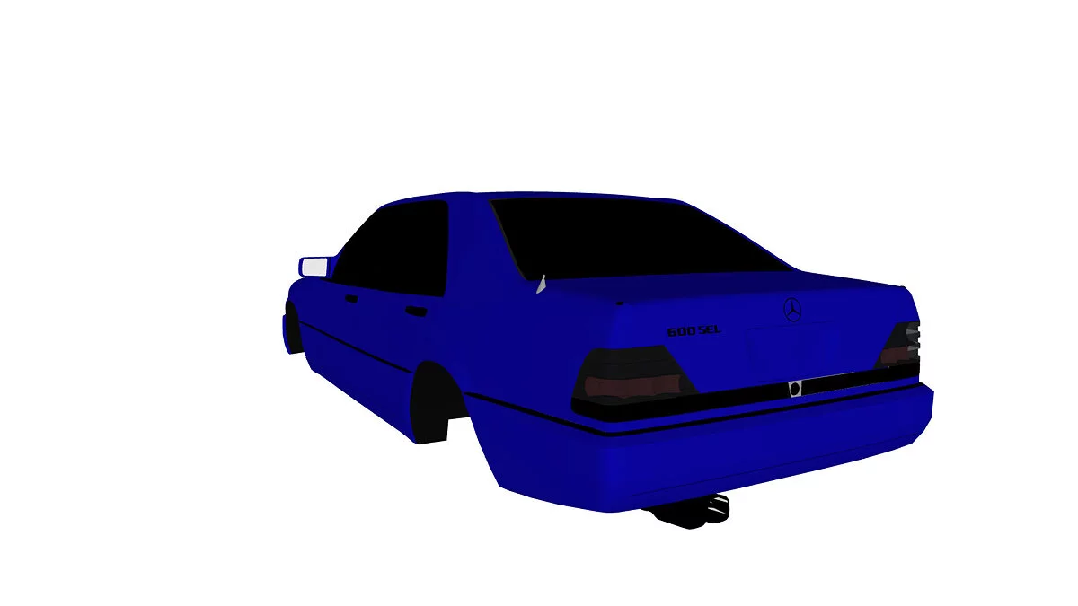 Simple Car Crash Physics Sim — Mercedes Benz 600 SEL