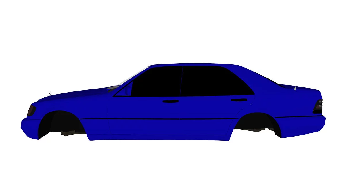 Simple Car Crash Physics Sim — Mercedes Benz 600 SEL