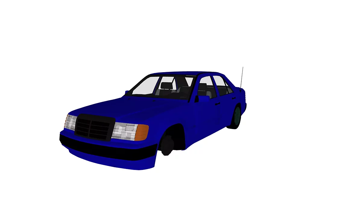 Simple Car Crash Physics Sim — Mercedes-Benz B124