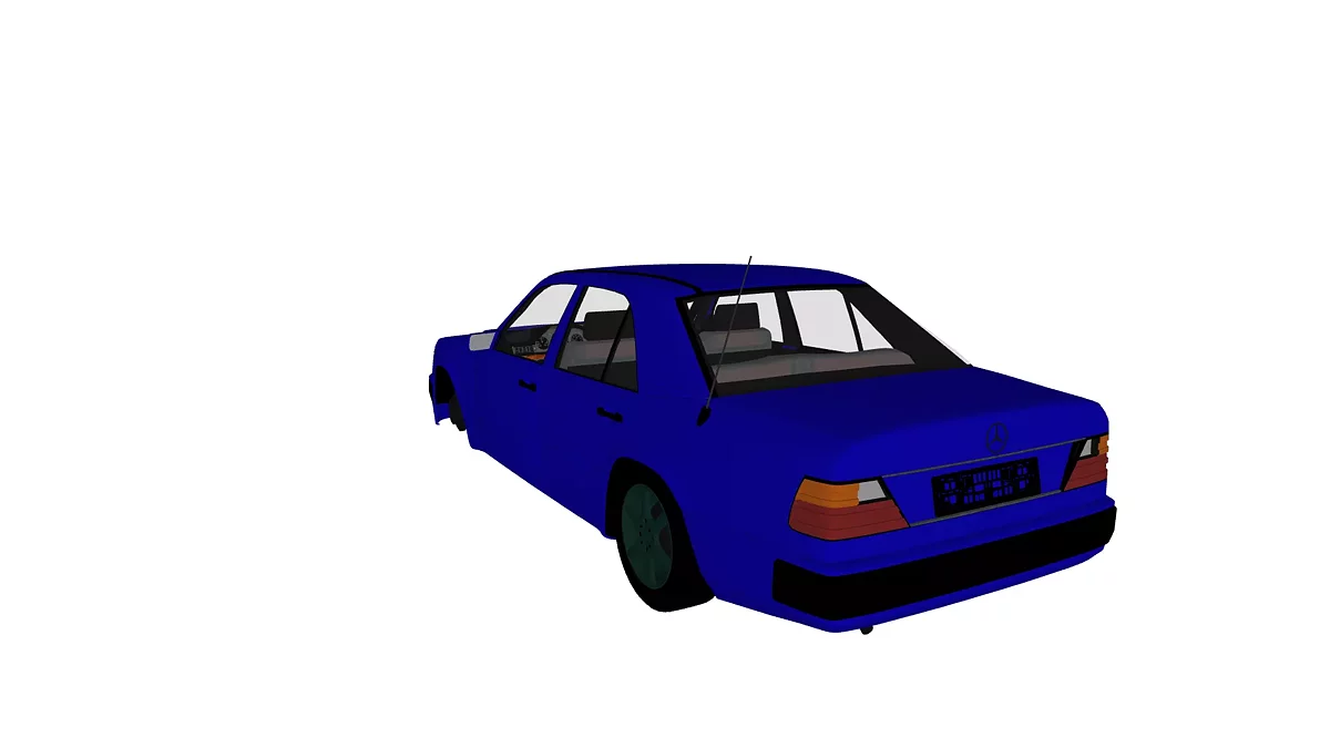 Simple Car Crash Physics Sim — Mercedes-Benz W124