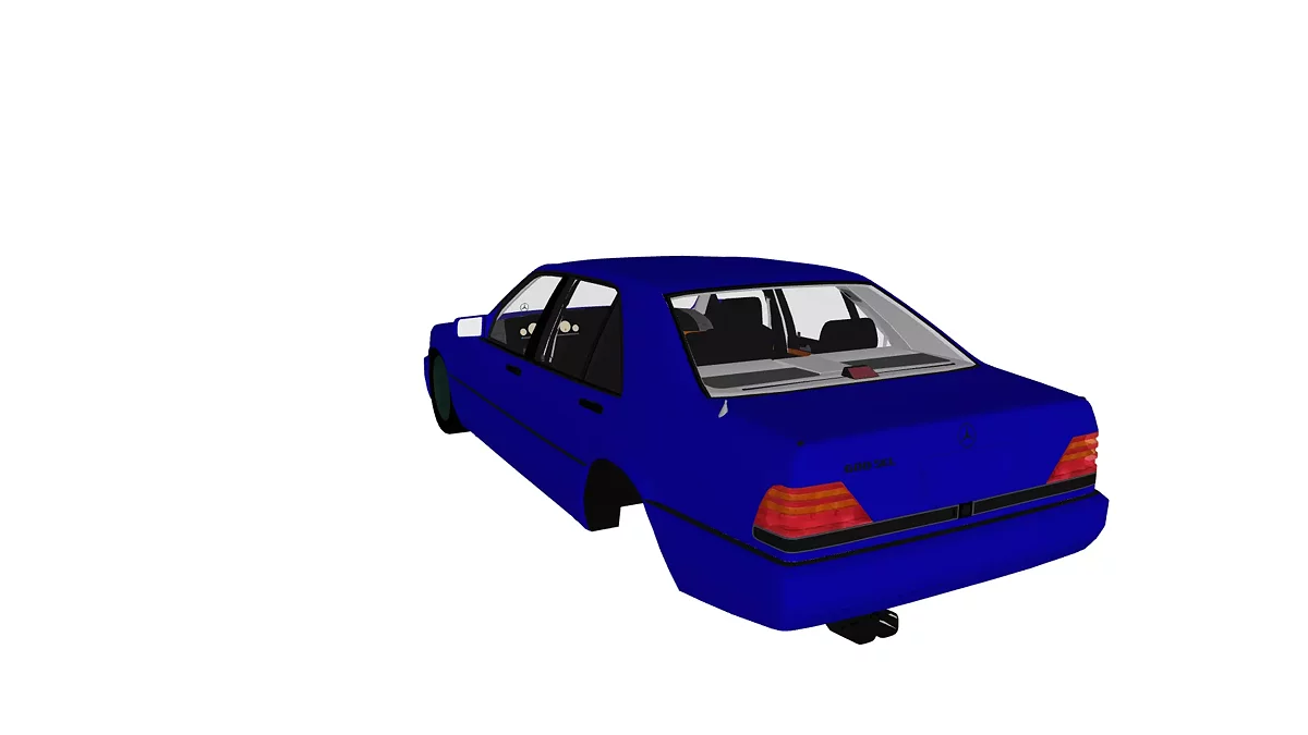 Simple Car Crash Physics Sim — Mercedes-Benz W140