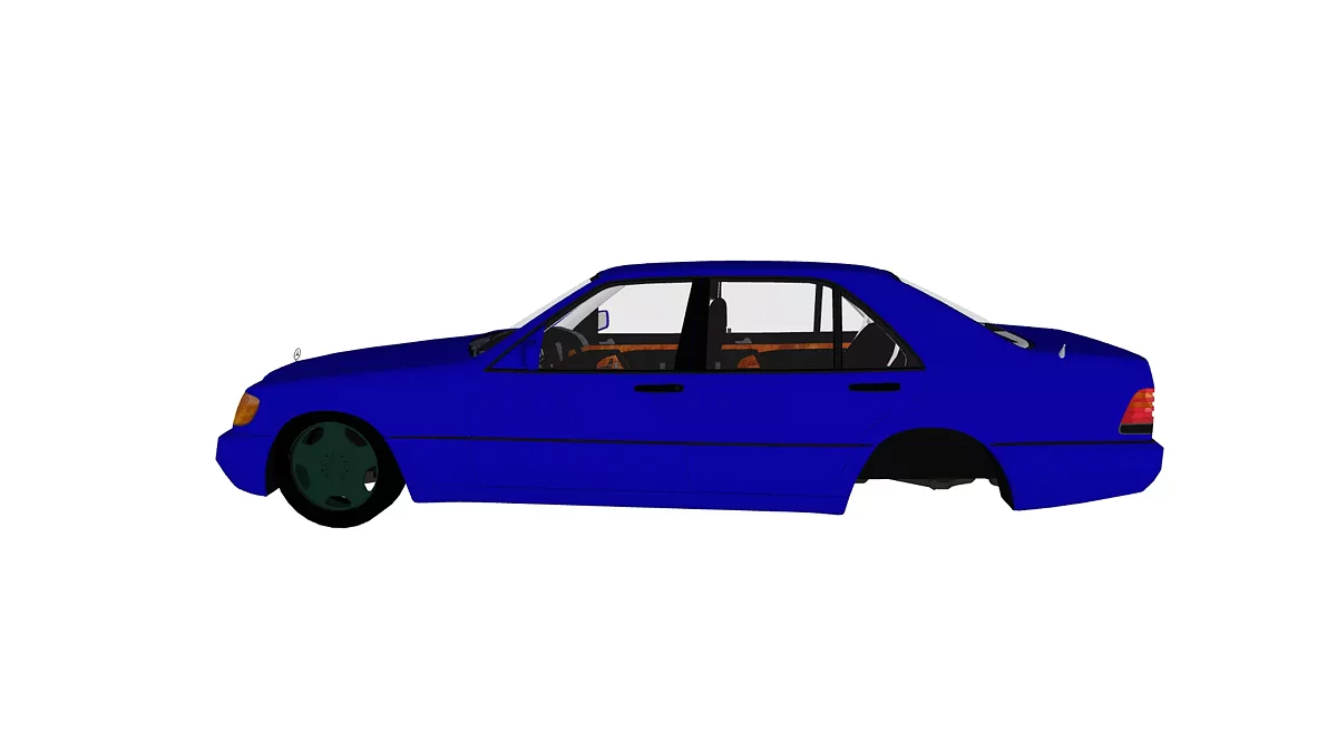 Simple Car Crash Physics Sim — Mercedes-Benz W140