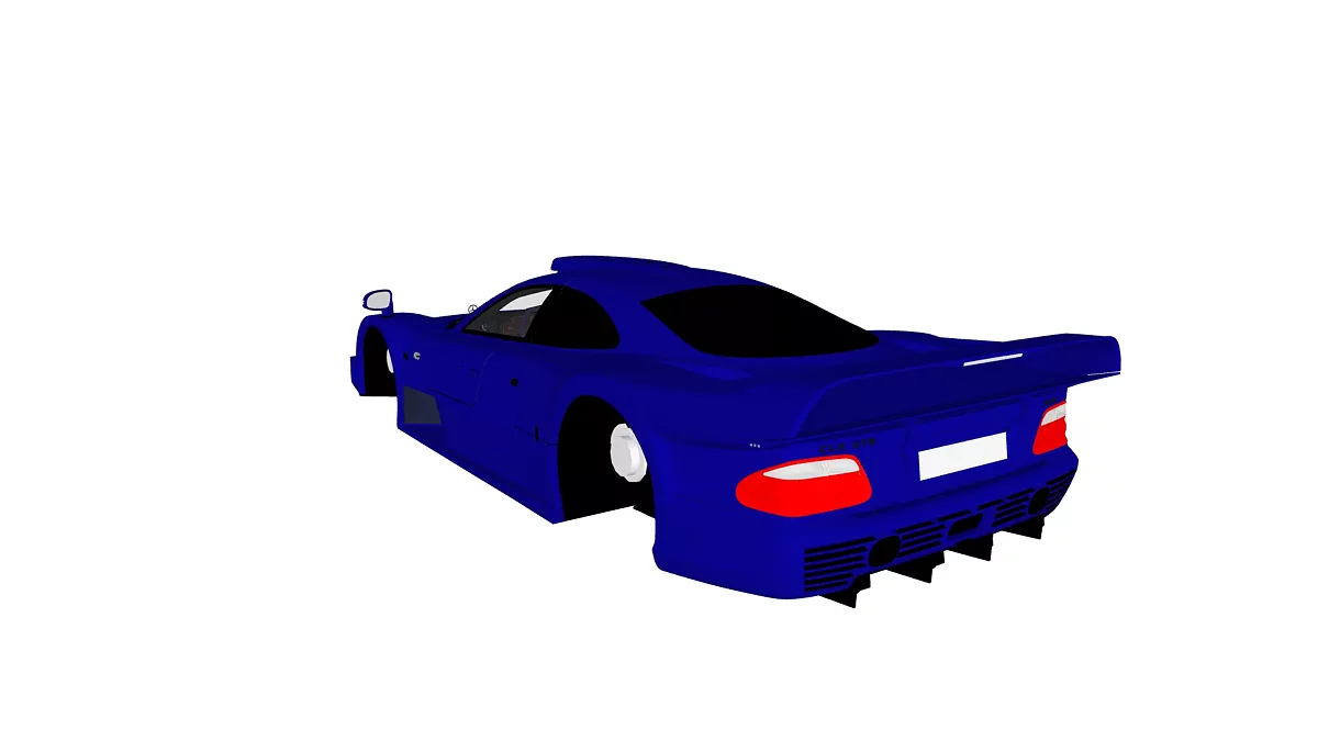 Simple Car Crash Physics Sim — Mercedes CLK GTR