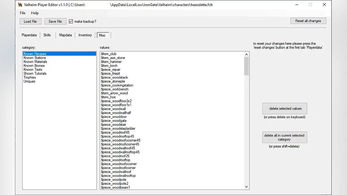 Valheim — Editor de Personagens [1.3.6]