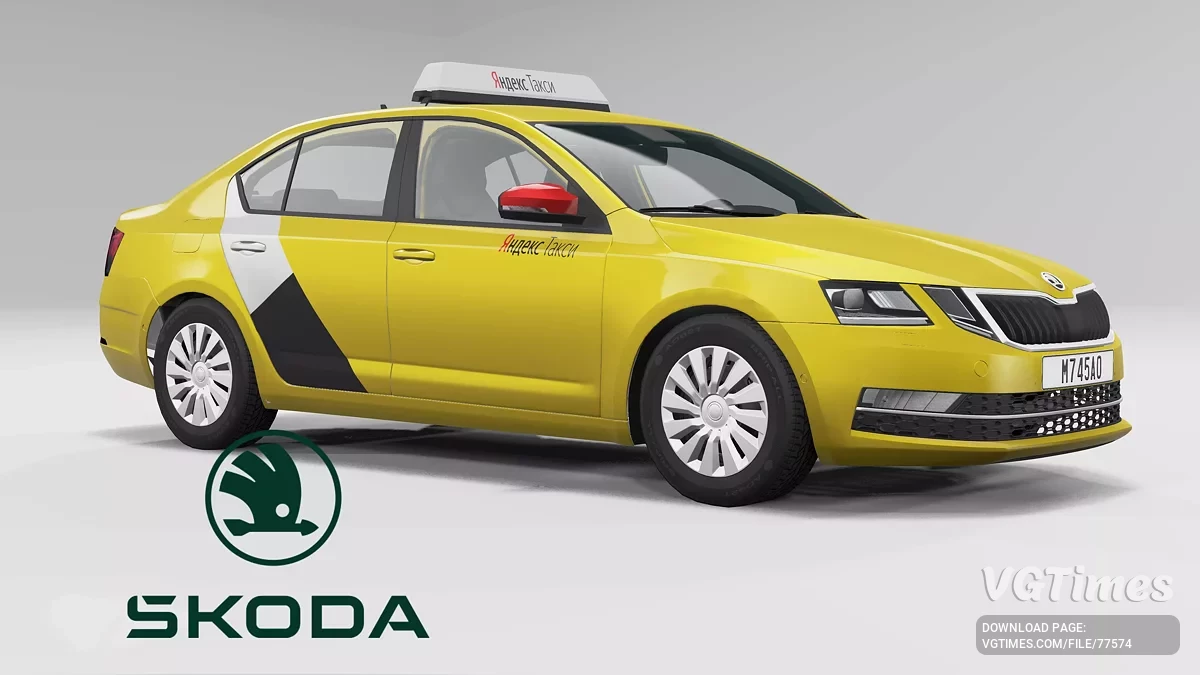 Simple Car Crash Physics Sim — Taxi Skoda A7