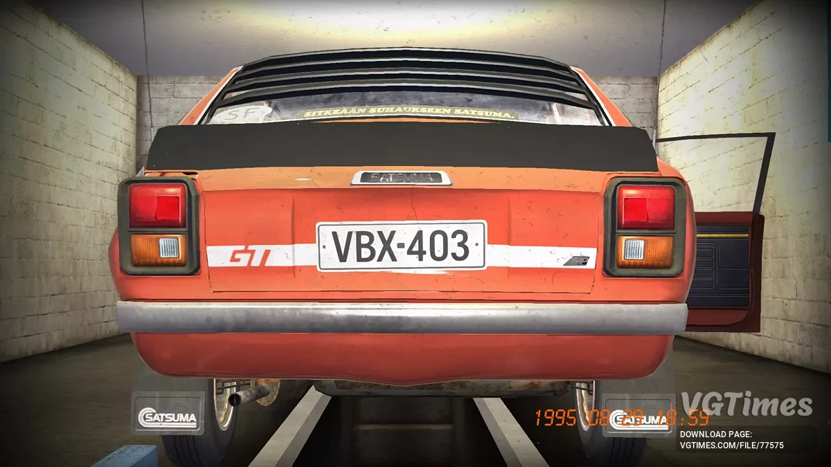 My Summer Car — Satsuma GT yang lengkap dengan nomor, 1 juta mark