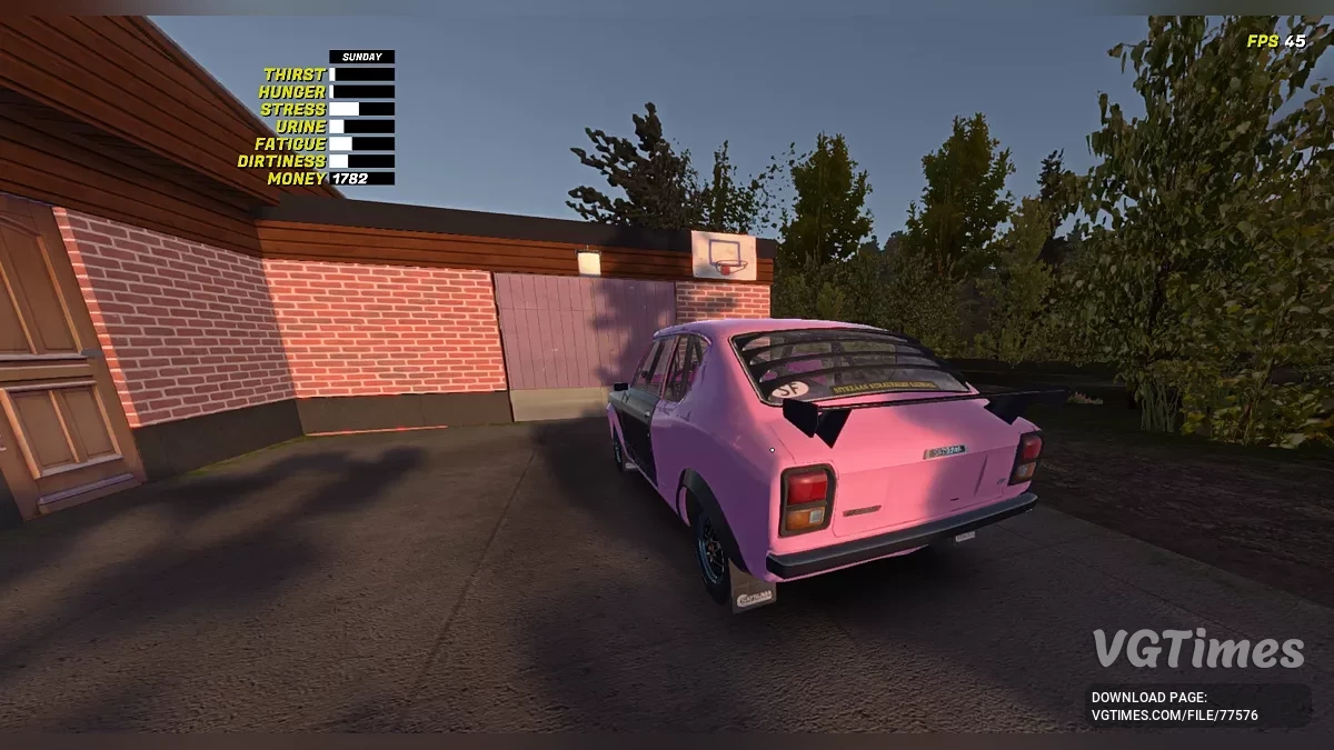 My Summer Car — Спортивна рожева Сатсума з тюнінгом, 1782 марки