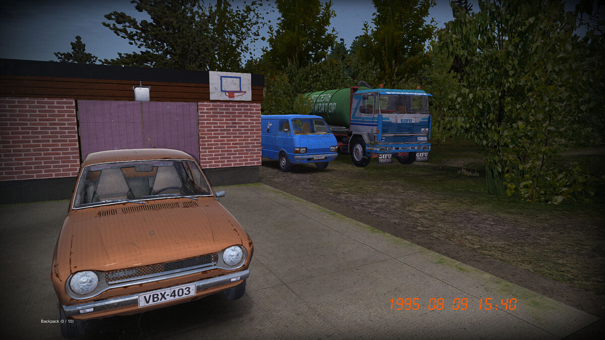 My Summer Car — Stock Satsuma with license plates, 500k marks, Gifu and a van at the house