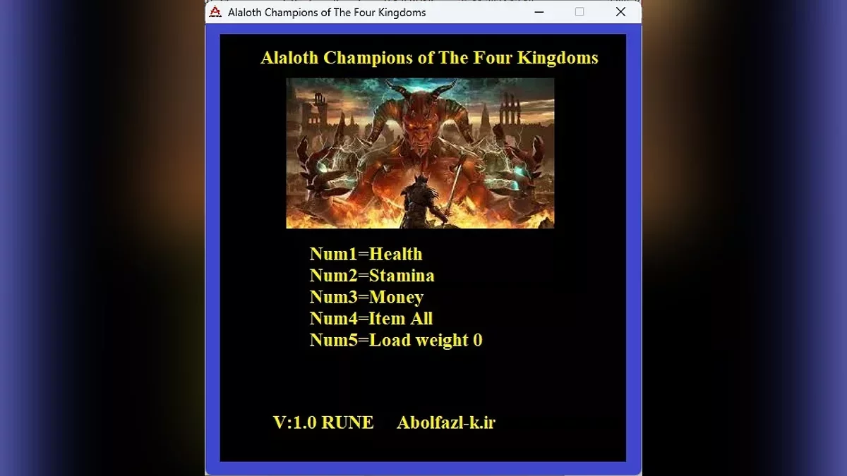 Alaloth: Champions of The Four Kingdoms — Trainer (+5) [1.0]