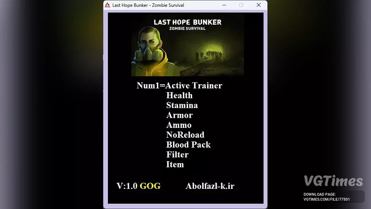 Last Hope Bunker: Zombie Survival — Трейнер (+8) [1.0]