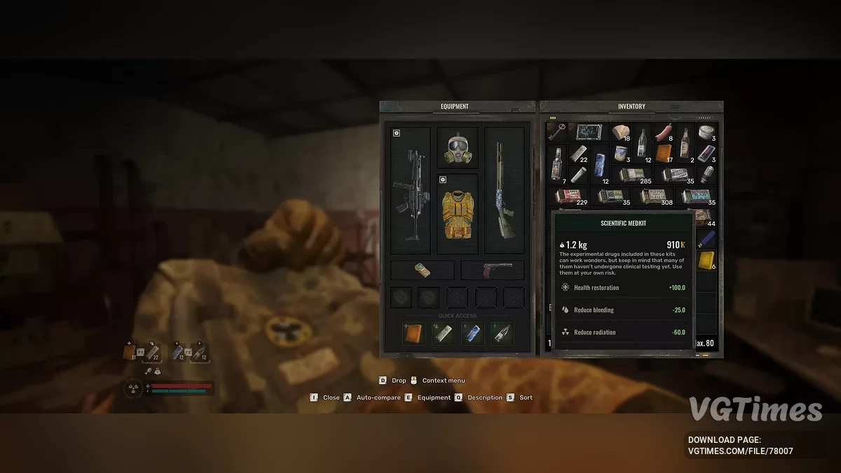 S.T.A.L.K.E.R. 2: Heart of Chornobyl — Числовий інтерфейс для статистики витратних предметів