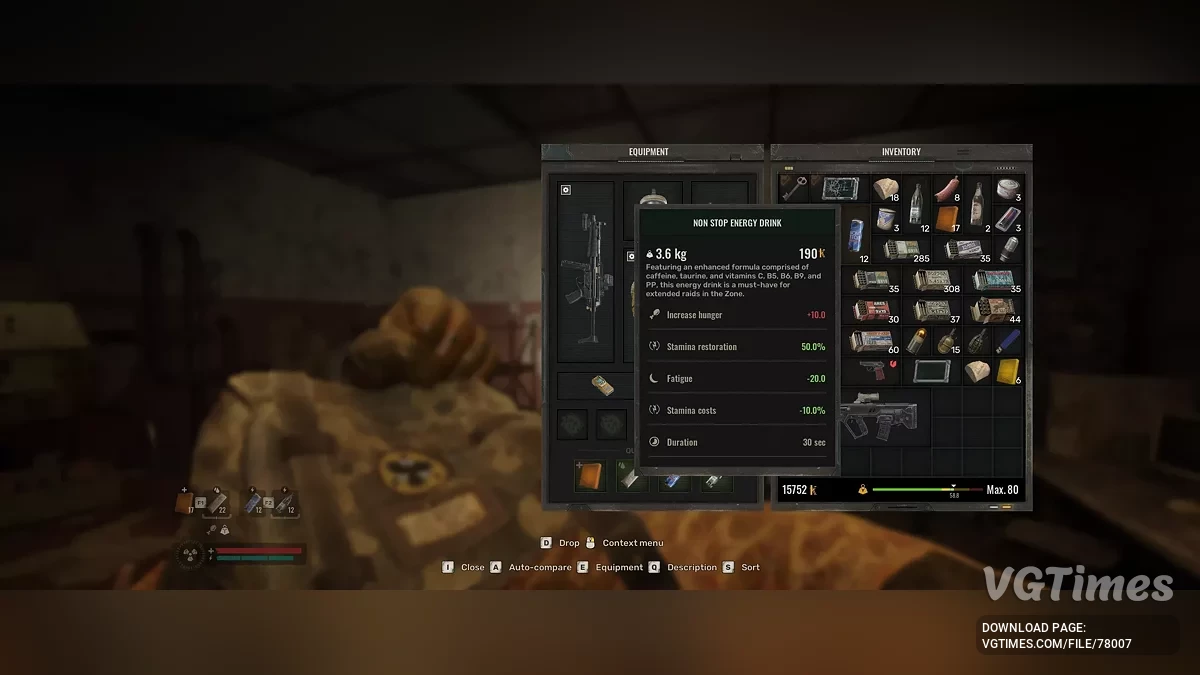 S.T.A.L.K.E.R. 2: Heart of Chornobyl — Числовий інтерфейс для статистики витратних предметів