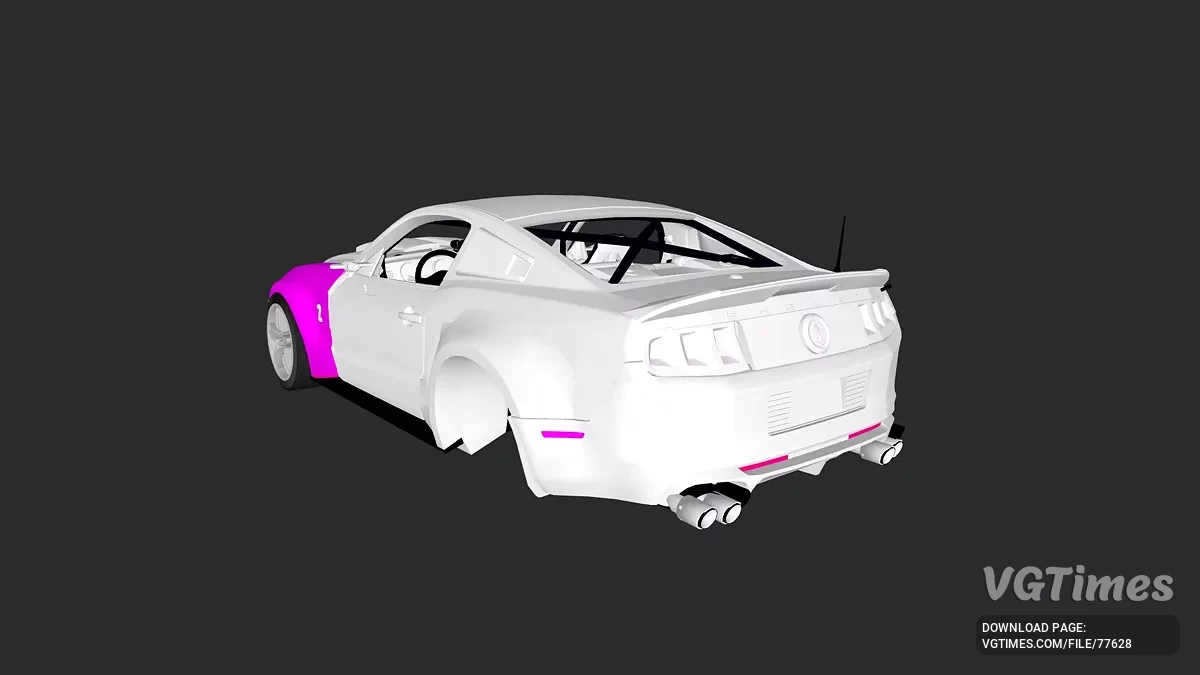 Simple Car Crash Physics Sim — Ford Mustang GT500