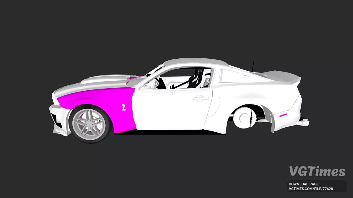 Simple Car Crash Physics Sim — Ford Mustang GT500