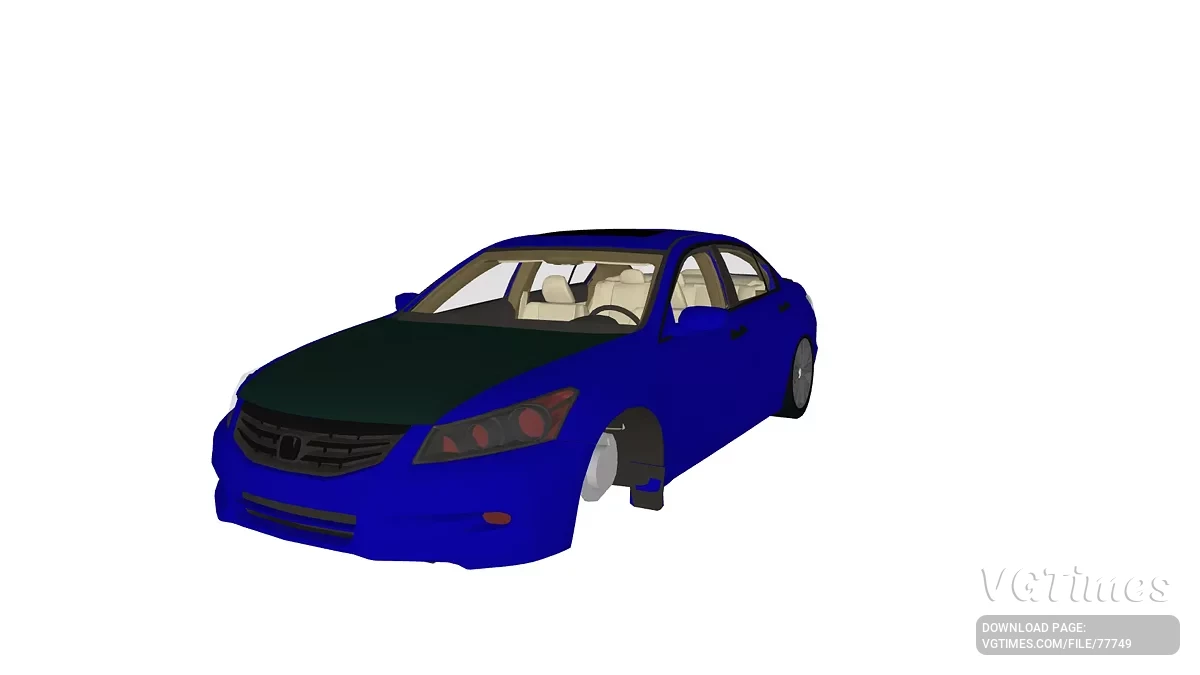 Simple Car Crash Physics Sim — Honda Accord 2007-2012 (con alerón)