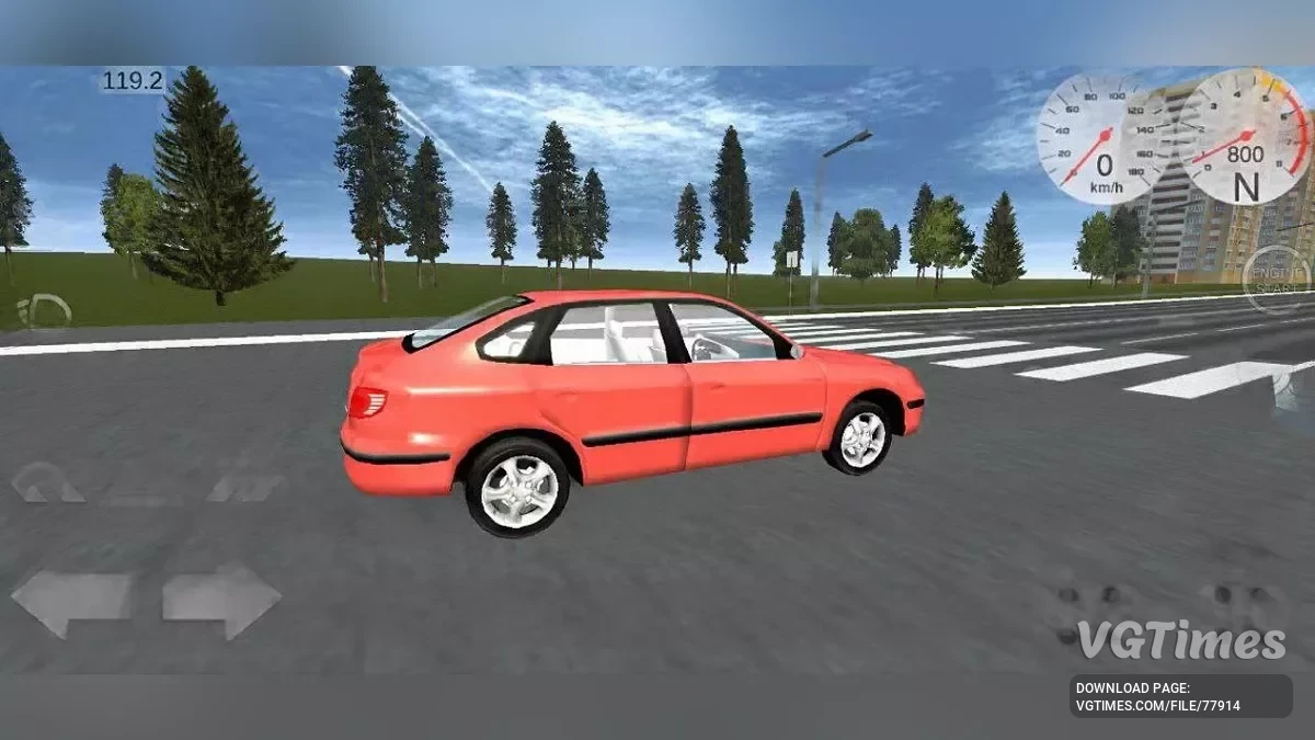 Simple Car Crash Physics Sim — Hyundai Elantra