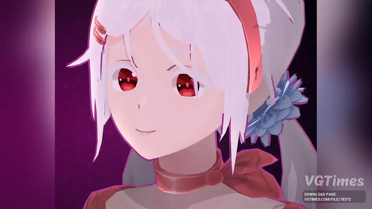 MiSide — Mita with red eyes and white hair