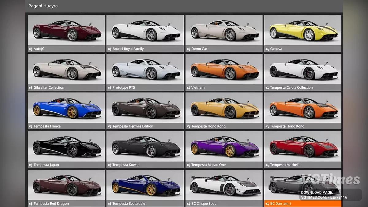 BeamNG.drive — Pagani Huayra (0.34.x)