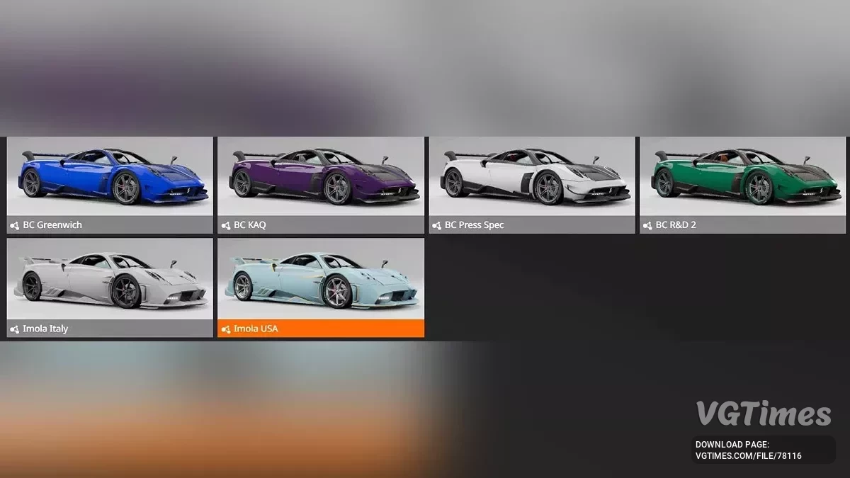 BeamNG.drive — Pagani Huayra (0.34.x)