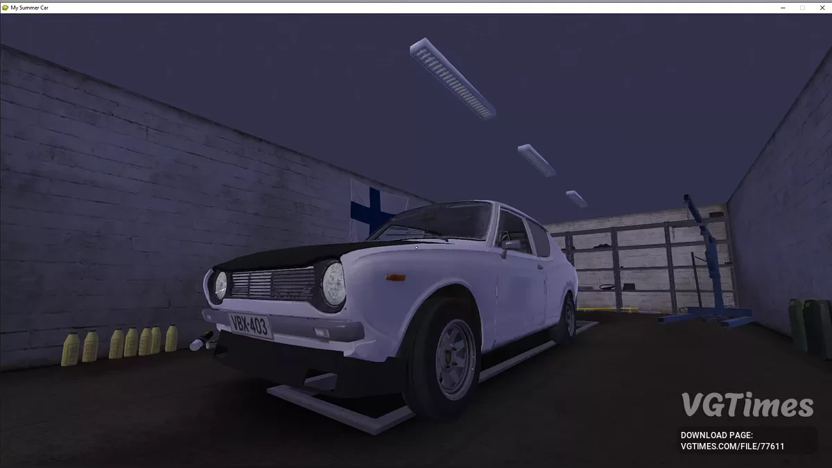 My Summer Car — Satsuma deportivo blanco, sellos de 20k