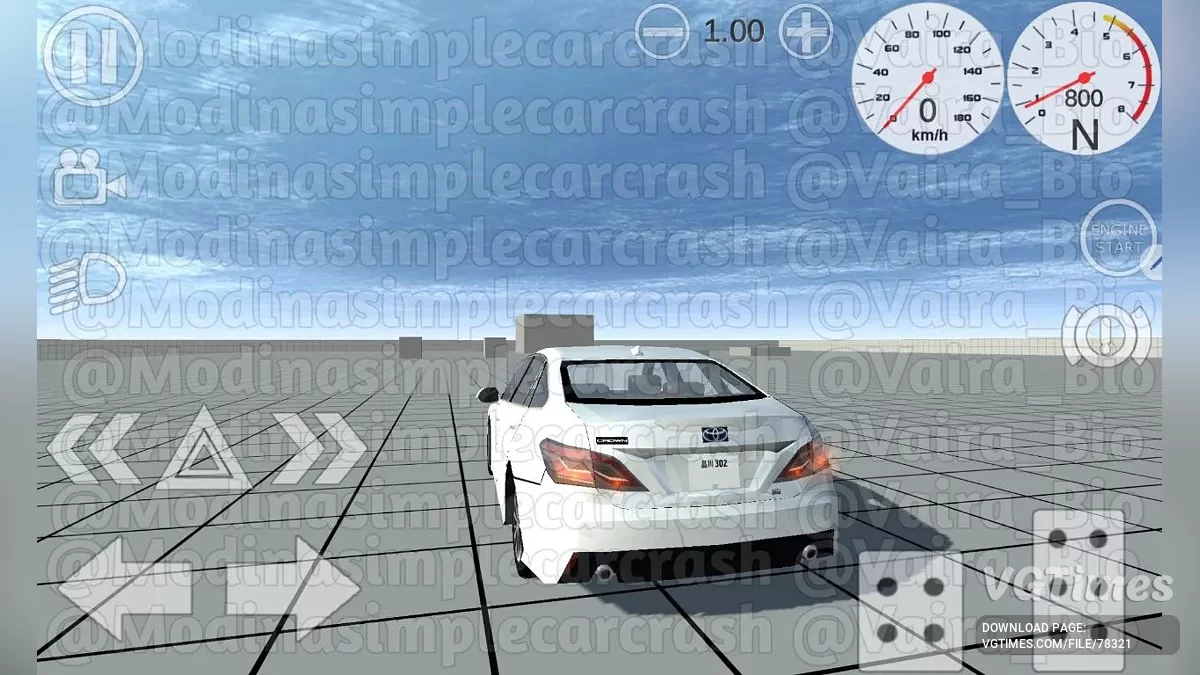 Simple Car Crash Physics Sim — Toyota Crown 2018