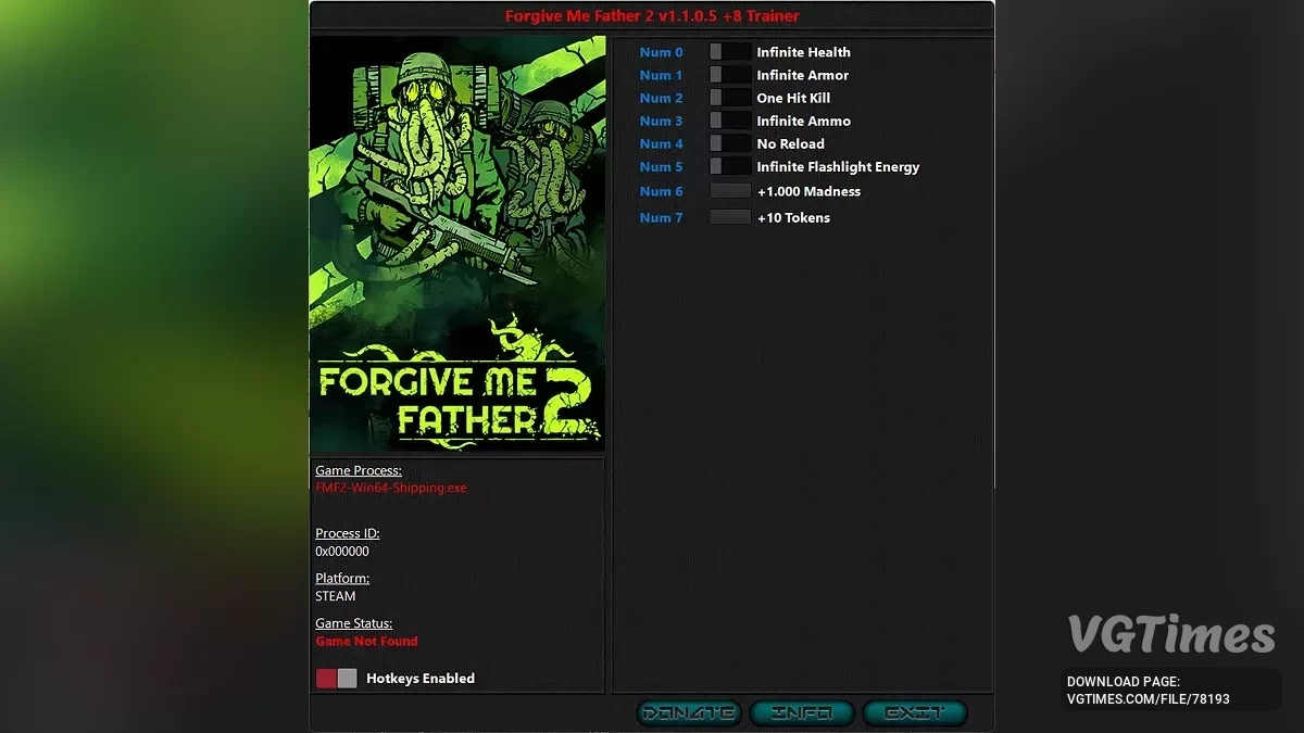 Forgive Me Father 2 — Trainer (+8) [1.1.0.5]