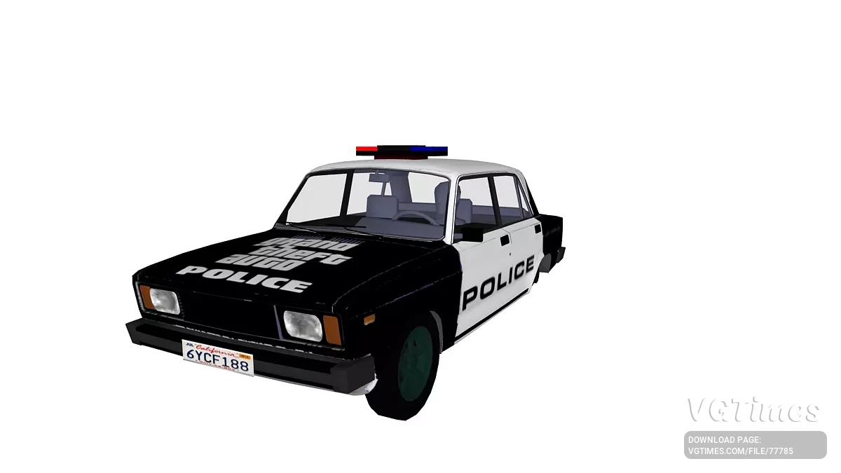 Simple Car Crash Physics Sim — VAZ-2105 policía estadounidense