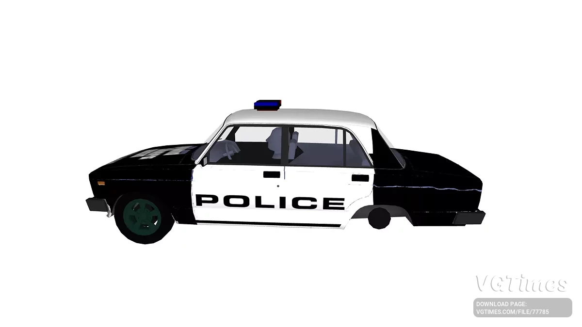 Simple Car Crash Physics Sim — WAZ-2105 Amerykańska policja