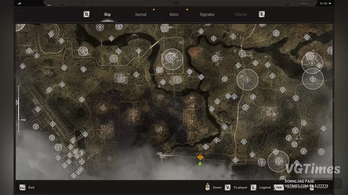 S.T.A.L.K.E.R. 2: Heart of Chornobyl — All location markers are displayed on the map