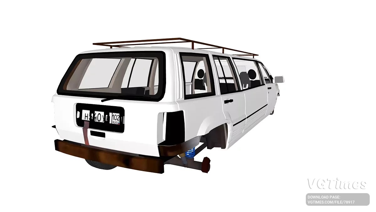 Simple Car Crash Physics Sim — Лімузин Jeep Cherokee (пошкоджений)