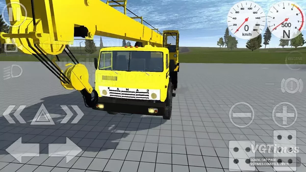 Simple Car Crash Physics Sim — KamAZ 53212 crane