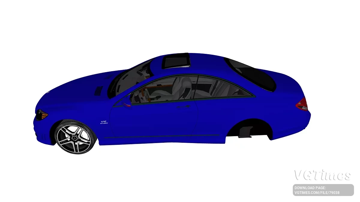 Simple Car Crash Physics Sim — Mercedes-Benz CL65 AMG C216 (2010)