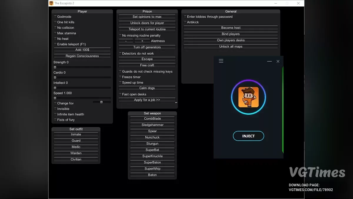 The Escapists 2 — Mod menu (+38) [UPD: 08/11/2023]