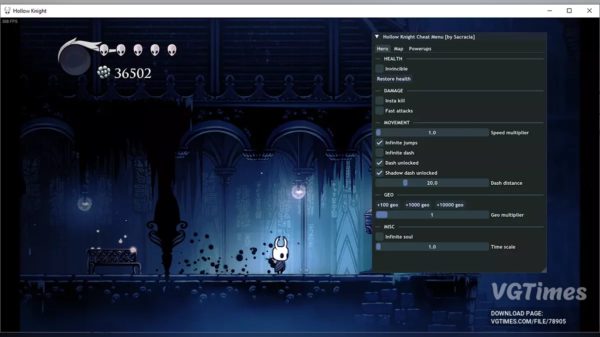 Hollow Knight — Menú de modificación (+70) [v1.5.78]