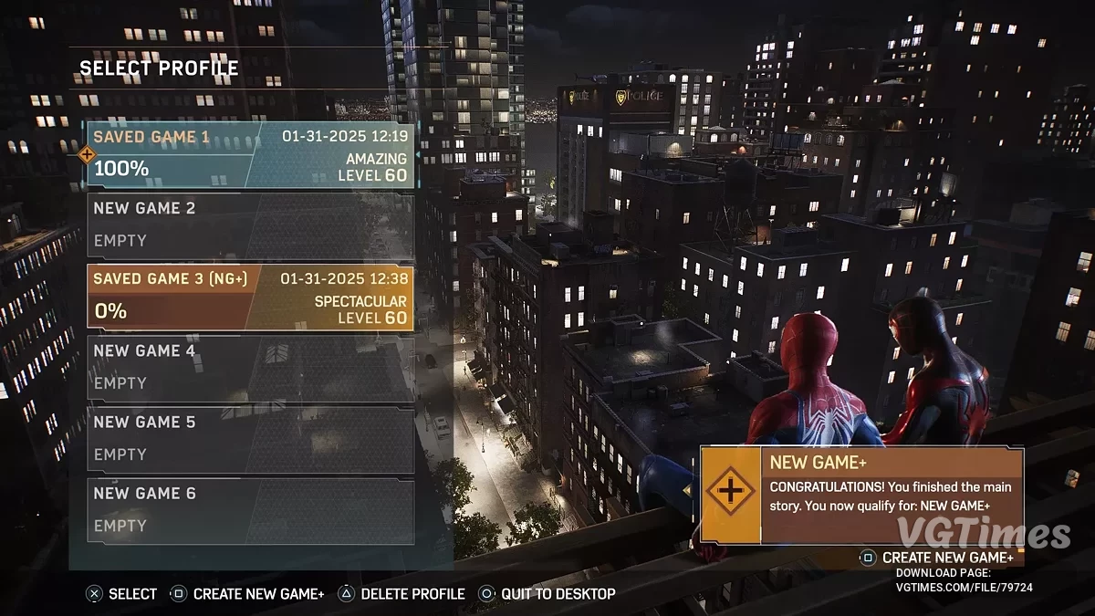 Marvel&#039;s Spider-Man 2 — Preservation of NG+