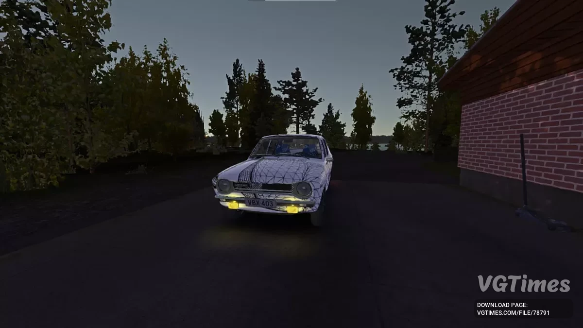 My Summer Car — Stock Satsuma blanco con graffiti, 50k sellos